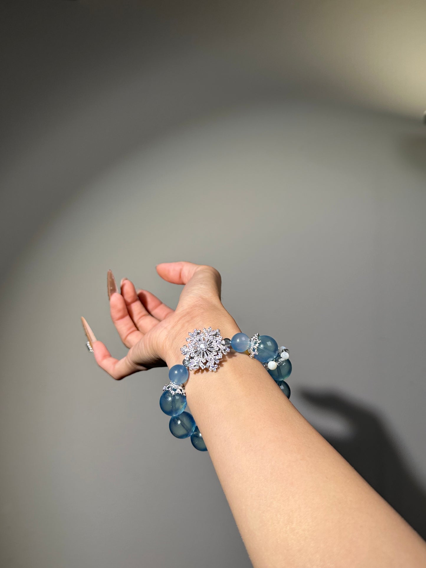 Snowflake Design Aquamarine