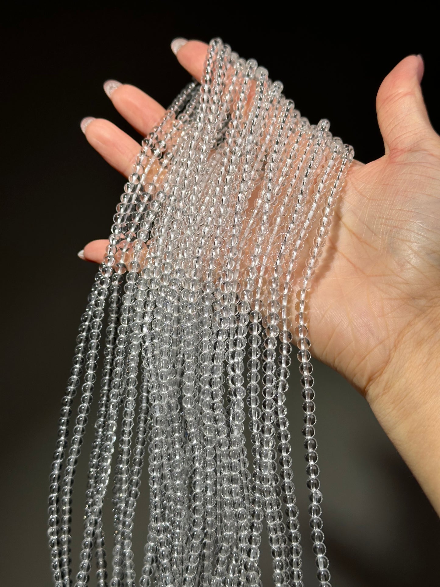 4.7mm Clear Quartz Multi-wrap bracelet