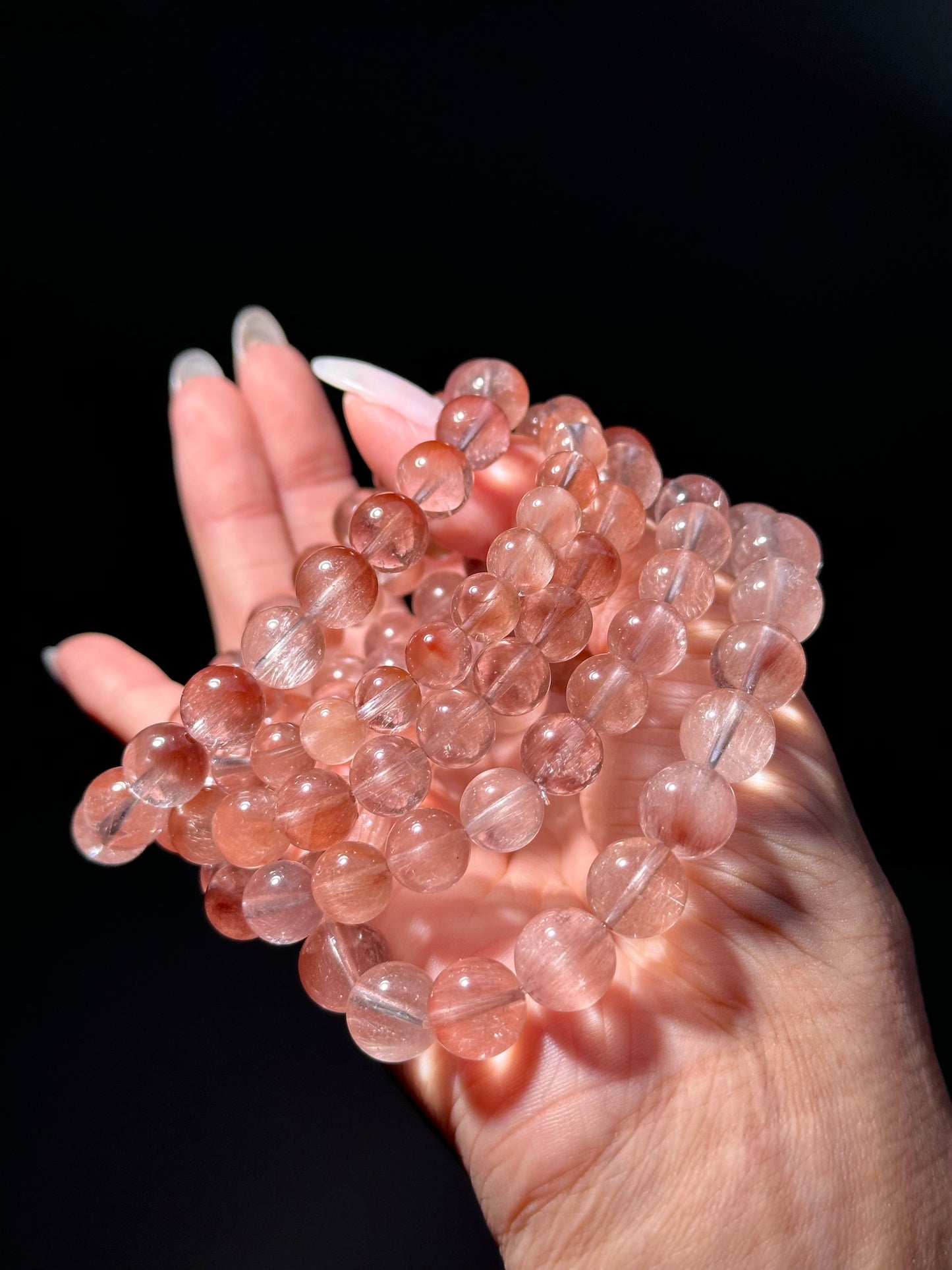 Pink Rabbit Bunny Hair Quartz Bracelet