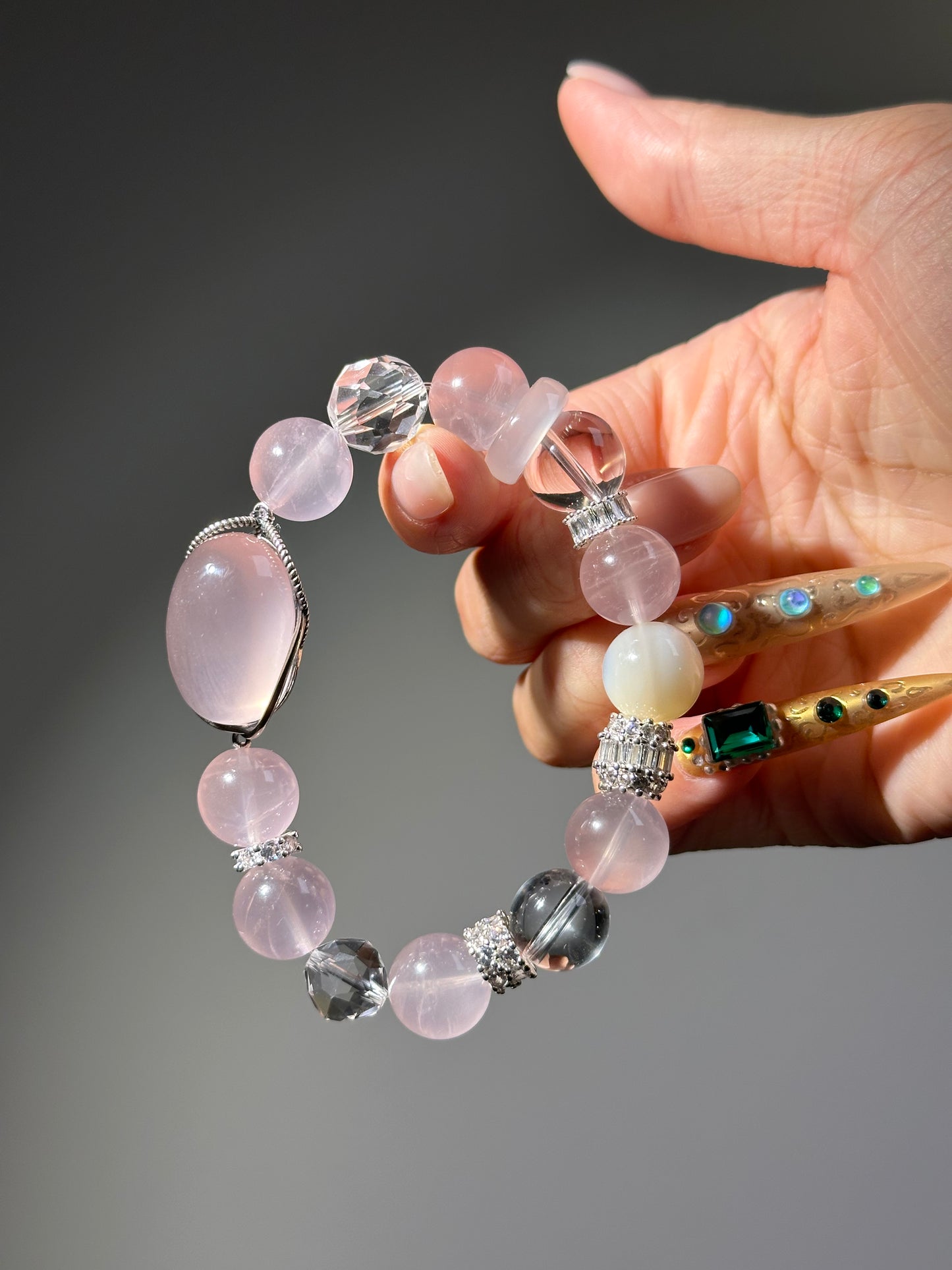 Rose Quartz Oval Design